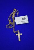 9ct Gold Crucifix and Chain ~3.4g