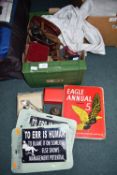 Vintage Collectibles Including Binoculars, Books,