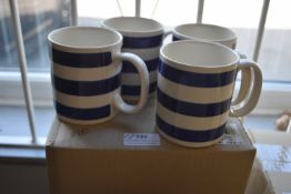 *Sixteen Blue & White Stripe Mugs
