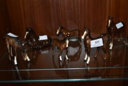Six Beswick Foals