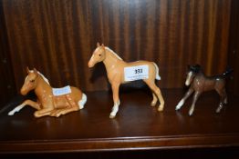 Three Beswick Foals