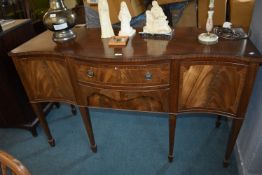 Serpentine Front Mahogany & Walnut Veneered Sidebo