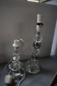 Two Acrylic Table Lamps