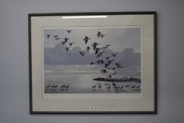 Peter Scott Profile Print Signed by His Daughter P