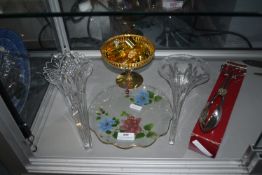 Quantity of Glassware, Tongs, Napkin Rings, etc.