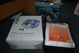 King Size Electric Blanket, Heat Throw, and a Foot