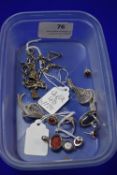 Assorted Silver Jewellery Including Charm Bracelet