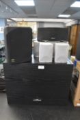 Assorted Surround Sound Speakers Including Onkyo a