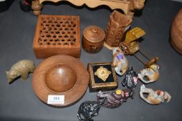 Carved Wooden Ornaments etc.