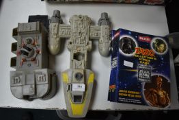 Two Star Wars Vehicles and Star Wars Collectors Fo