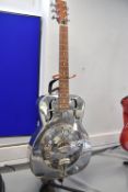 Encore Stylo Steel Resonator Guitar with Stand