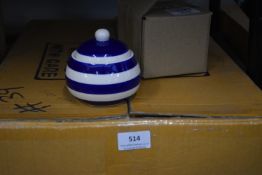 *Forty-Eight Blue & White Striped Sugar Bowls