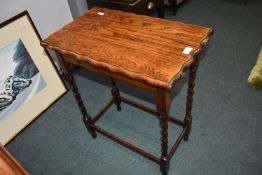 1930's Oak Barley Twist Side Table