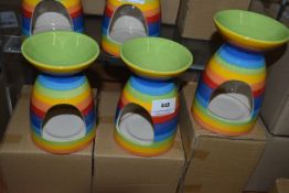 *Three Rainbow Stripe Oil Burners