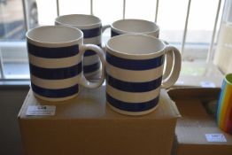 *Sixteen Blue & White Stripe Mugs