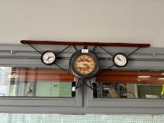 Aeroplane Clock and a Barometer