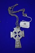 Hallmarked Silver Celtic Cross and Chain - London