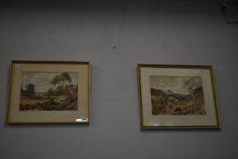 Pair of Watercolour Landscapes by R.G. Hinchcliffe