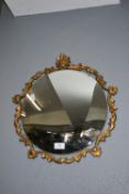 Gilt Framed Convex Mirror