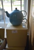 *Six Light Blue Tea for One Teapot Cups