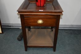 Mahogany Single Drawer Occasional Table