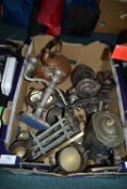 Vintage Metalware Including Candelabra, Teapots, e