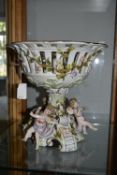 Continental Pierced Fruit Bowl with Cherub Design
