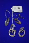 Three Pairs of Silver Earrings ~16g total