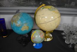 Three Terrestrial Globes