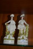 Pair of Victorian Staffordshire Flatback Figures