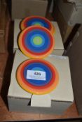 *Eight Ceramic Rainbow Stripe Coasters