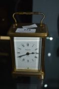 French Brass Manual Carriage Clock