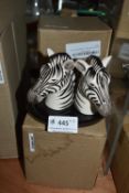 *Three Zebra Cruet Sets