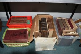 Assorted Older Books Including Leather Bound Volum