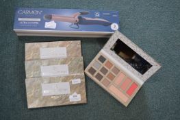 Four Body Collection Face Pallets plus Carmen Curling Tongs