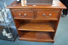 Small Mahogany Two Door Bookshelf