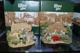 Two Lilliput Lane Cottages “Old Scrumpy Farm” and “Pen Pals”