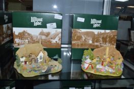 Two Lilliput Lane Cottages “Old Mill” and “Golden Jubilee”