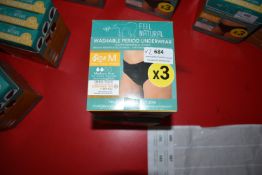 *Two 3pks of Washable Period Underwear Size: M