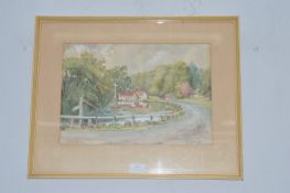 Original Watercolour of Bishop Burton Pond by F.C. Lay