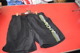 *DKNY Black Swim Shorts Size: M