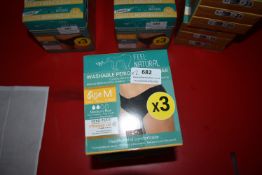 *Two 3pks of Washable Period Underwear Size: M