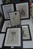 Decorative Framed Music Sheets etc.