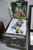 Three Box Files of Lilliput Lane Catalogue, Magazines, and Membership Buttons