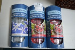Three Yankee Candle Scent Plug Refills