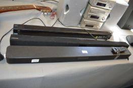 Three Assorted Soundbars by LG, Samsung and Logik
