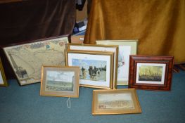 Framed Pictures, Prints, Maps, etc.