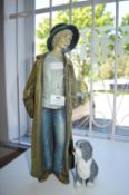 Lady with Dog Figurine “Is That Him” by Piazza
