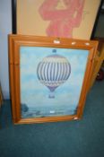 Pine Framed Balloon Print