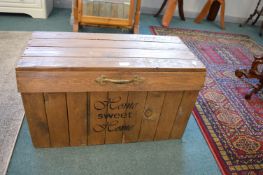 Wooden Trunk/Crate with “Home Sweet Home” Design